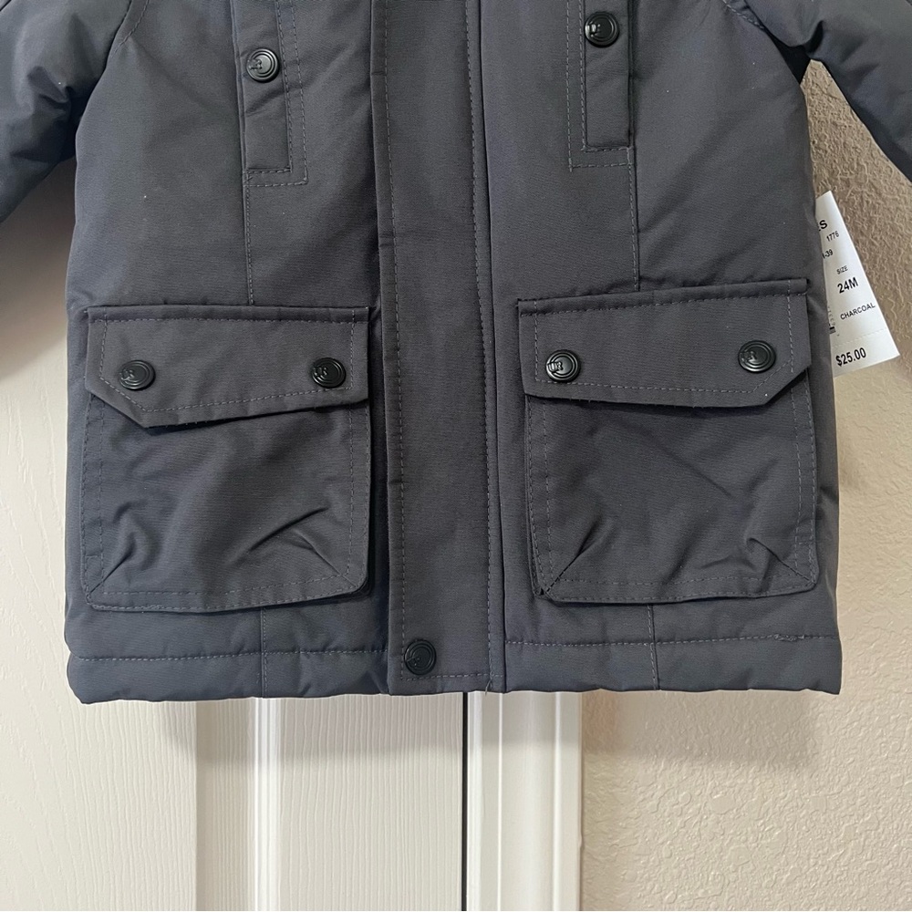 Urban Republic Baby Boy Black Water Resistant Winter Jacket - 24M - Picture 4 of 16